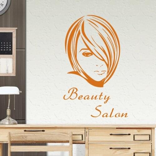 Hair Salon Sticker Beauty Scissors Decal Haircut Name Posters Vinyl Wall Art Decals Decor Decoration Mural Salon Sticker