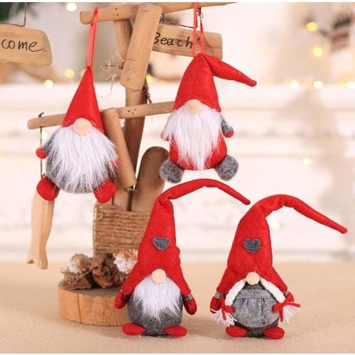 New Xmas Ornament Christmas Tree Hanging Pendants Nordic Old Man Faceless Doll Window Decoration For Home Party New Year