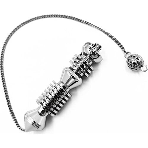 New Brass Pendulum for Dowsing Divination Antique Silver Color Metal Pendant Pendule Swing Point Energy Hot Sale Jewelry