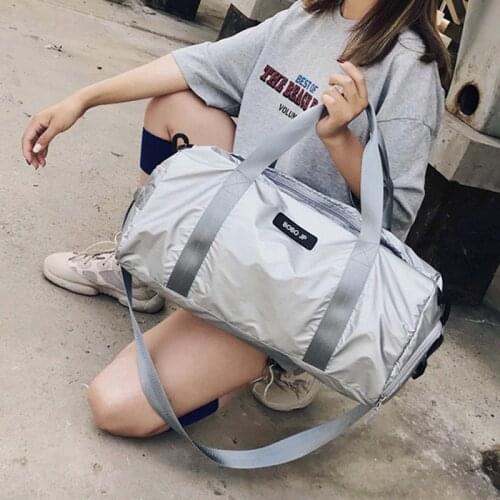 Portable yoga bag fitness one shoulder diagonal travel bag large capacity female dry and wet separation short-distance luggage