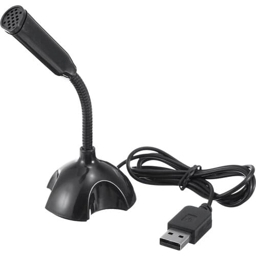 1pc Adjustable Desktop USB Speech Chatting Microphone Stand Mic with Holder For PC Computer Laptop Accessories