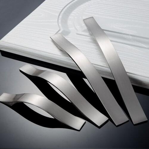 Cabinet Handles Drawer Knobs Aluminum Alloy Wardrobe Door Handles Brushed Pulls Simple Modern Style Furniture Handle
