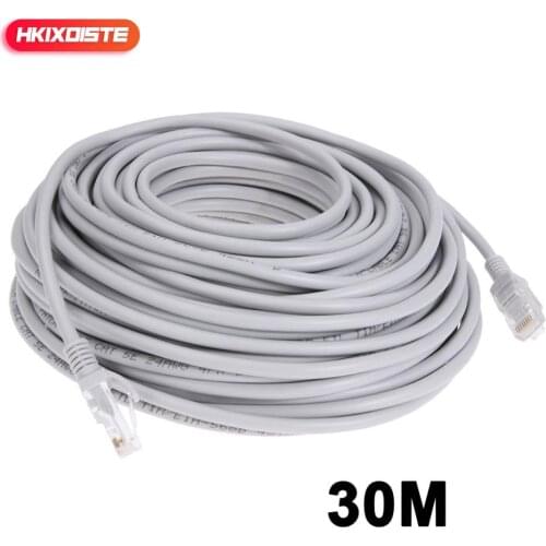 30M 98ft Cat5 Ethernet Network Cable RJ45 Patch Outdoor Waterproof LAN Cable Wires For CCTV POE IP Camera System