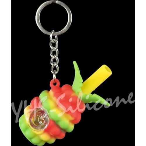 Silicone Smoking Pipe with glass bowl tobacco pipe Hand Pipe