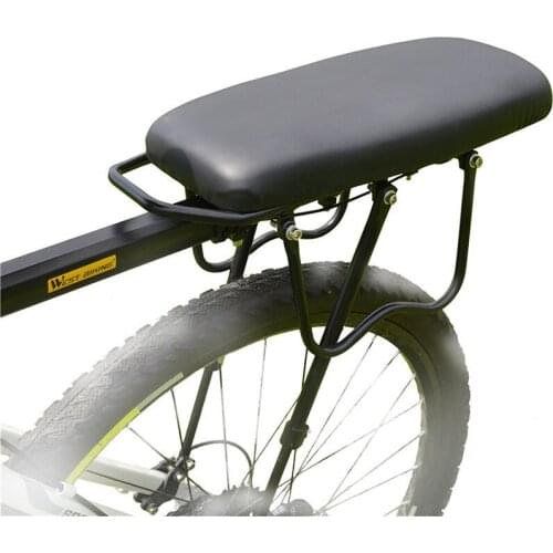 WEST BIKING Multipurpose Carry Cushion Bicycle Leather Thick Mat Cycling Pad Soft Rear Carrier Bike Black Cycle Cargo Saddle