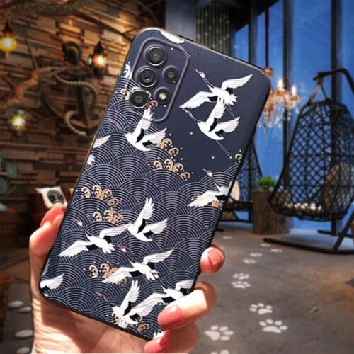 For Samsung Galaxy A31 A71 A52 A72 A41 A51 A32 A42 4G 5G Cases A515 For Samsung A 51 71 52 Crane Lens protection Cases Cover