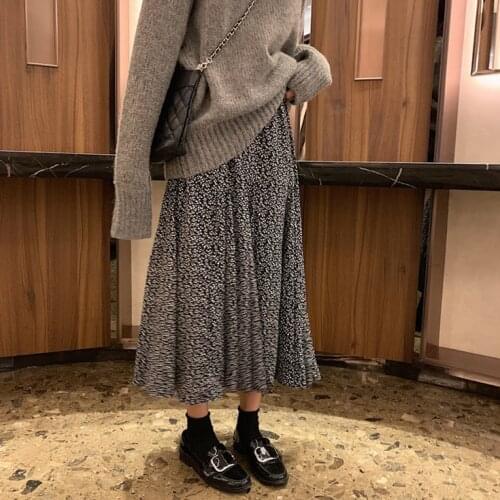 Womens clothes spring and autumn fashion half-length floral dress