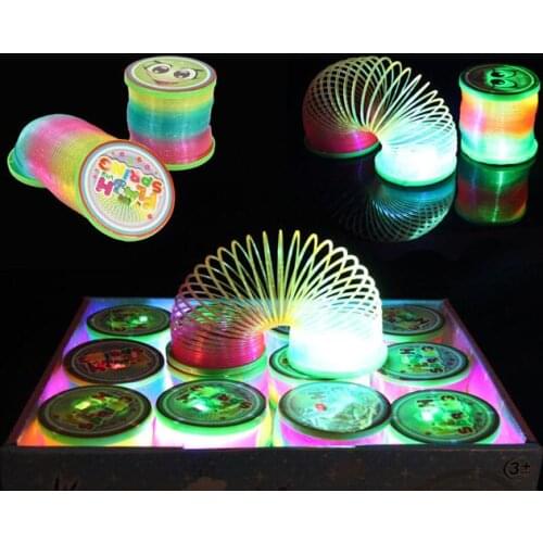 New luminous rainbow circle / luminous flash rainbow ring / plastic coil 6.0cm