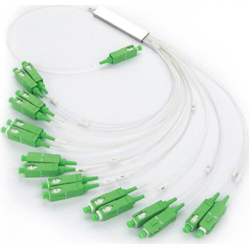 10pcs/lpt FTTH 1X16 PLC, SC/APC SM 0.9mm PVC G652D 1m FTTH Fiber Optic Splitter SC APC Free Shipping