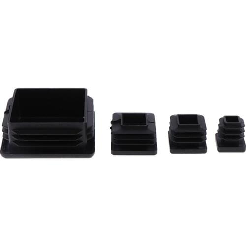 10 Pieces Grey Inner Plug Dust Cap Plastic Square Tube Pipe Blind End Cap Bung For Furniture Chair Table Steel Leg Protector