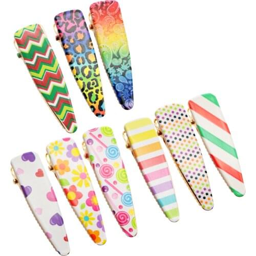 10pcs Women Girls Duckbill Hair Pins Elegant Clear Teardrop Hair Clip metal Hair Barrettes Headwear Hair Accessories,10Yc19095