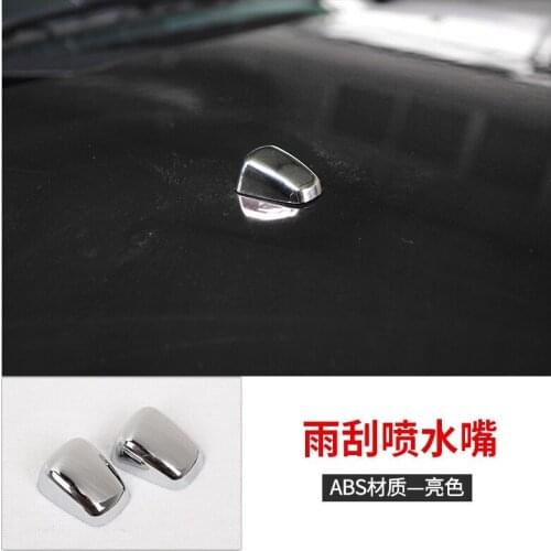 For Jeep Compass 2008-2009 Car Sprinkler Head Water Spray Nozzle Wiper Water-jet Cover Trim Moldings ABS Chrome Car Styling 2PCS