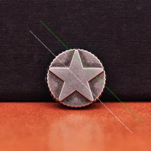 30pc 16mm Silver Round Lucky Star Nail Rivet Stud Spots Fastener Concho Rivetback For Leathercraft Belt Wallet Luggage Bag Decor