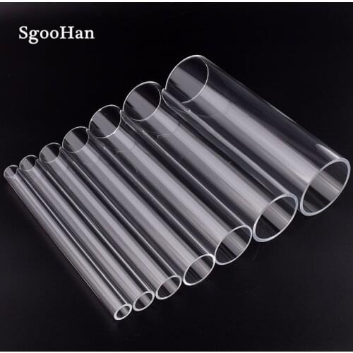 Length 50cm O.D 16~110mm Plexiglass Acrylic Aquarium Fish Tank Pipe Home DIY Irrigation System PMMA Tube Water Supply Pipe