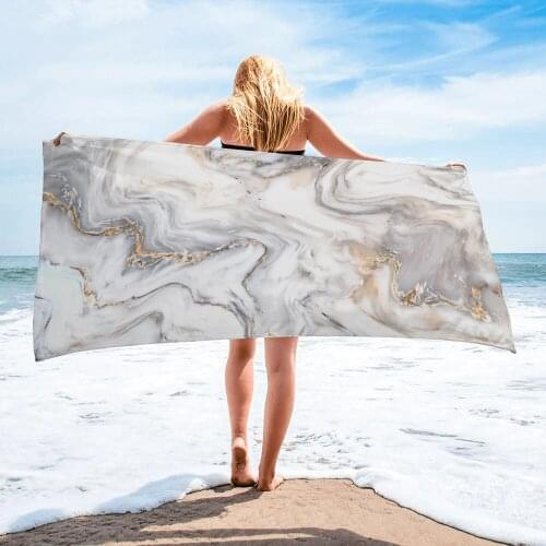 White Graffiti Abstract Art Beach Towel Luxury Quick-dry Microfiber Bath Towels Yoga Mat Sport Swimming Towels