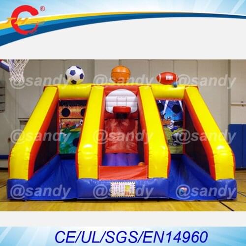 Free air shipping to door,Commercial inflatable triple play sports zone game