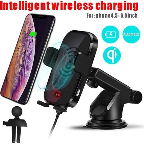 Qi Wireless Car Charger For Samsung S9 S8 Intelligent Infrared Sensor Fast Wireless Car Charging For iPhone Xs Max XR