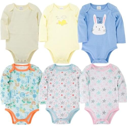 Newborn Baby Bodysuits Overalls 100% Cotton Baby Boys Girls Roupas Bebe De Pajamas Infant Clothes Long Sleeve Underwear