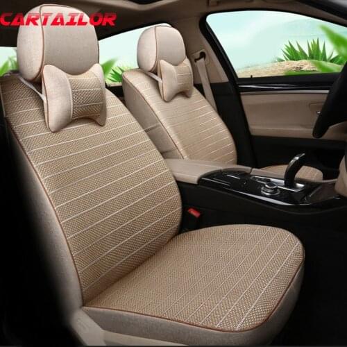 CARTAILOR Custom Fit Cover Seat for Chevrolet Captiva 2008 2010 Car Seat Covers & Supports Linen & Ice Silk Seats Protector Grey