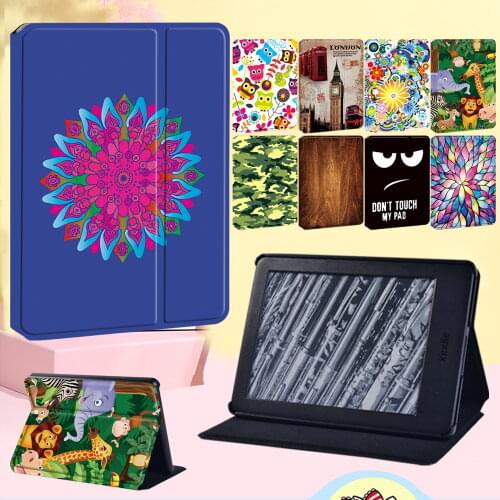 Anti-Dust Cover Case for Amazon Kindle EReader Kindle(8th Gen/10th Gen)/Paperwhite 1 2 3 4 Oldimage Foldable Leather Tablet Case