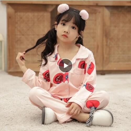 Kids Clothes Casual Child boy Sleepwear Outfits Animal Cartoon Pajamas For Baby Girls Cotton 2Pcs cardigan Pajama Sets