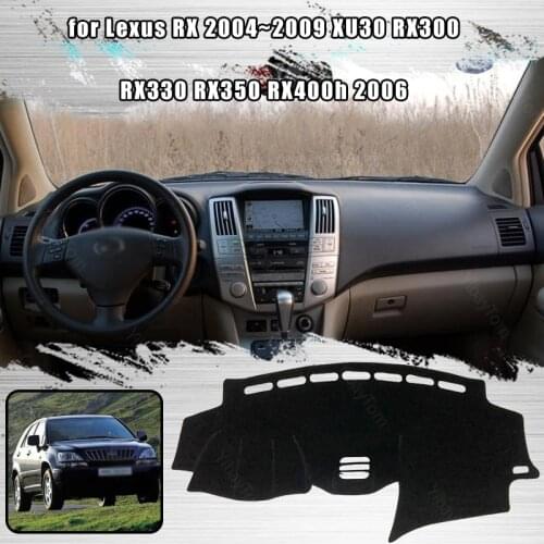 For Lexus RX 2004~2009 XU30 RX300 RX330 RX350 RX400h 2006 Console Dashboard Suede Mat Protector Sunshield Cover