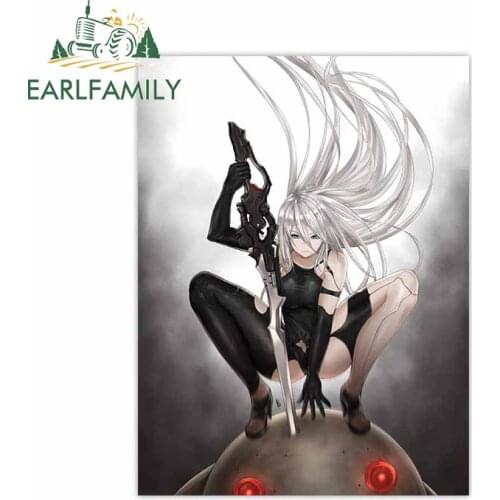 EARLFAMILY 13cm x 9.8cm for NieR Auto Bumper Window Car Stickers Fashion DIY Waterproof Occlusion Scratch Trunk Vehicle Decal