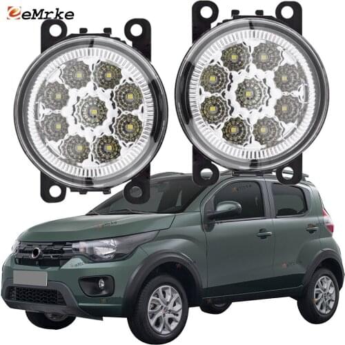 EEMRKE 2 PCS Car Styling 9-Pieces Led Fog Lights H11 Foglights for Fiat Mobi Way On (341)/Mobi 314 2016 2017 2018 2019 2020 2021