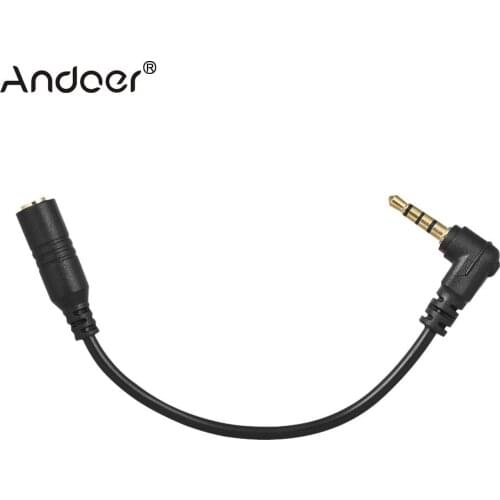 Andoer EY-S04 5 Pcs 3.5mm 3 Pole TRS Female to 4 Pole TRRS Male Microphone Adapter Cable Stereo Mic Converter for Smartphone