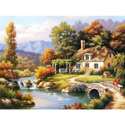 14/16/18/27/28 Top Quality Beautiful Counted Cross Stitch Kit Abstraction Beauty and Grape Woman Villa house