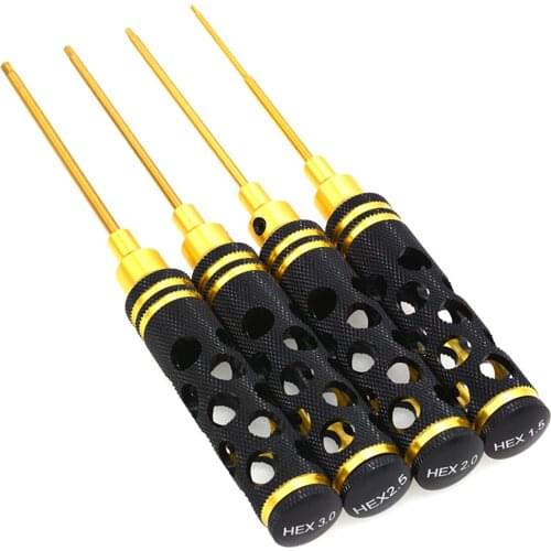 4pcs Hex Screwdriver Wrench Tool Set For RC Drone/Car/Robot Hexagon Screwdriver Tool Set Aeromodelling Tools