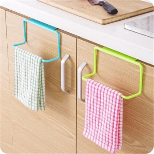 Non-punch Wall Hanging Towel Rack Hook Kitchen Shelf Single Lever