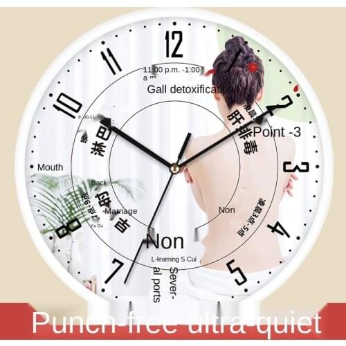 Wall Clock Beauty Salon Clock Fashion Health Care Wall Clock Warm Creative Club Hair Salon Shop Mute Customizable Clock