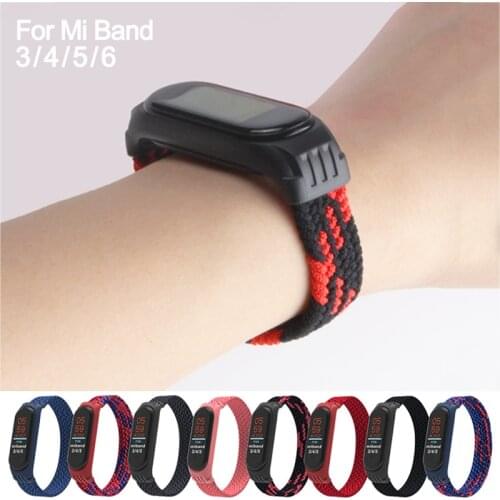 Perfect Nylon Braided Bracelet for Mi band 5 watch Strap Loop pulseira bracelet Wristband for xiaomi Mi band 4 3 6 watch belt