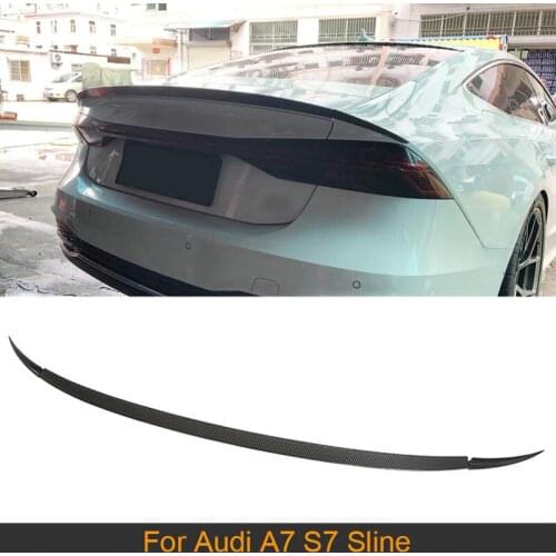 A7 S7 Rear Trunk Spoiler for Audi A7 S7 Sline 2019 2020 Carbon Fiber Car Rear Spoiler Boot Lip Wing