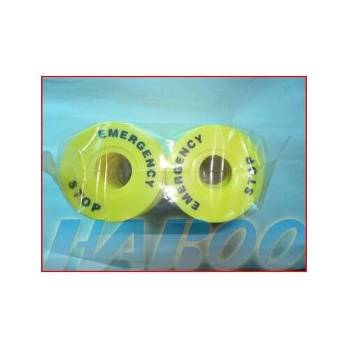 20pcs plastic panel label for emergency stop switch , inner diameter 22mm,external diameter 60mm emergency stop signal