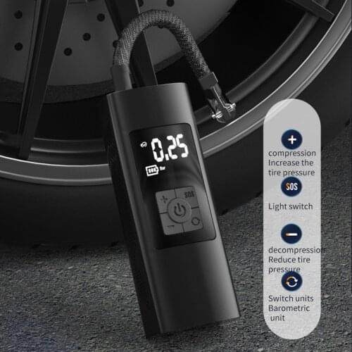 Portable Car Digital Tire Inflator Automatic Air Compressor Pump 130 PSI Car Air Compressor for Auto Motorcycles Bicycles Bike