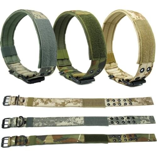 Adjustable Nylon Tactical Dog Collar Heavy Duty Camouflage Military Army Hunting Accessories For Large Small Dog Training Gear
