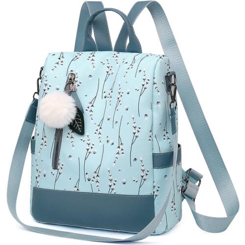 Polyester Backpack Female Teenage Girls School Bags Fashion Women Backpacks Flower Print Ladies School Backpack Casual Women Bag