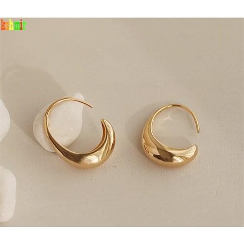 Kshmir 2020 Ear Ring Fashionable New Style Earrings Geometric Earrings Water Droplets Dangler Golden Female Ear Drop Female