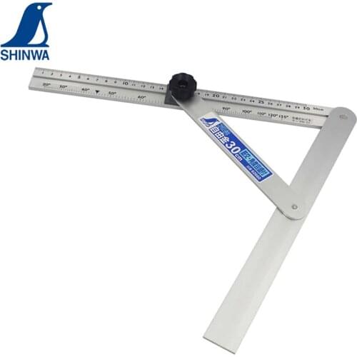 SHINWA Penguin Sliding Bevel Angle Rulers Gauges with Brace Graduation for Carpenter Woodworking Scribing Copying Angles