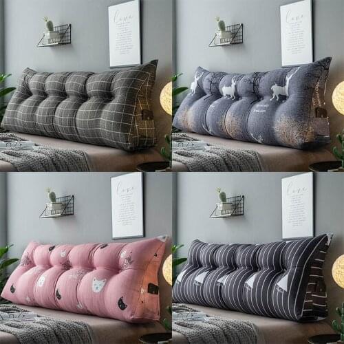 Modern Bedside Large Triangular Cushion Cute Waist Support Pillow Cushion Backrest Soft Sofa Cushion Floor Cushion
