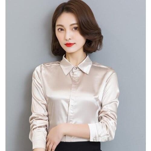 Tchaoha Womens Satin Shirts