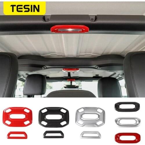 TESIN ABS Car Reading Light Lamp Decoration Cover Sticker for Jeep Wrangler JL 2018 Up Accessories for Jeep Gladiator JT 2018 Up