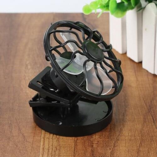 Clip-On Solar Cell Fan Sun Power Energy Panel Cooling Camping Blower Summer Outdoor Solar Fan Round Bottom Clip Type Tools