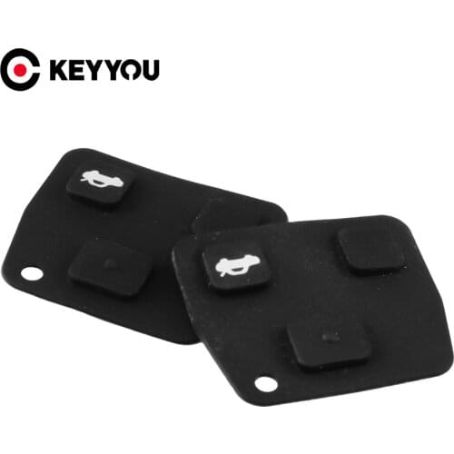 KEYYOU For TOYOTA Avensis Corolla For Lexus Rav4 Replacement Car Key Cover Black Silicon Rubber Repair Pad Cover 2/3 Buttons