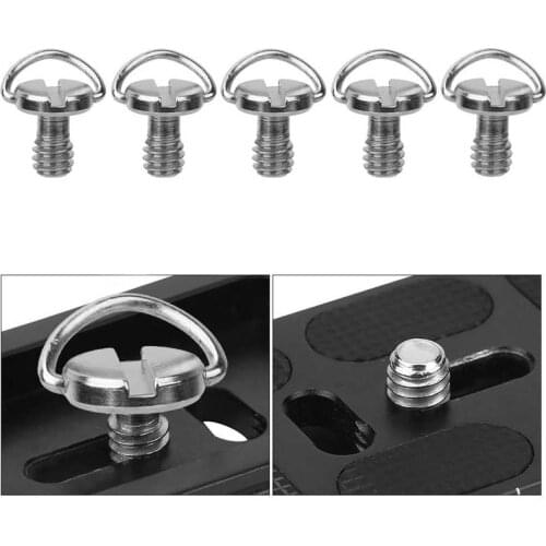 5PCS 1/4 Camera Screw for Quick Release Plate 1/4inch Folding C-ring Adapter Tripod ball head Monopod