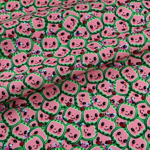 50x140cm Cocomelon Cartoon Printed Cotton Fabric Sewing Quilting Fabrics Basic Quality For Patchwork Needlework Diy Handmade