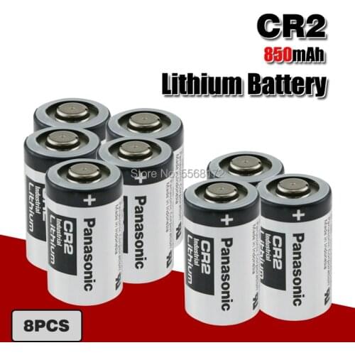 8pcs Panasonic CR2 CR15H270 CR15266 3V 850mAh CR2 3V Lithium Battery for doorbells GPS Security Systems Camera
