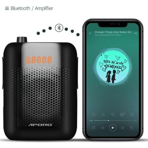 Amplificador Voz Bluetooth Voice Amplifier with UHF Wireless Microphone For Professor Teacher Meeting Portable Megaphone Speaker